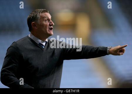 Coventry City's manager Tony Mowbray during the Sky Bet League One match at the Ricoh Arena, Coventry. Stock Photo