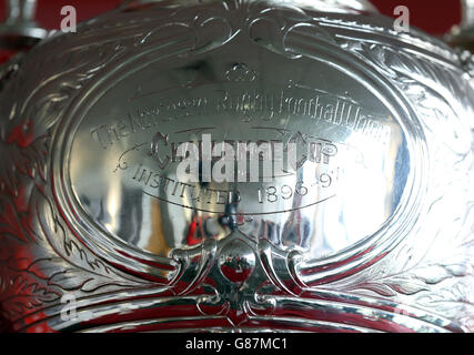 A general view of the Rugby League Challenge Cup during the joint press conference ahead of the Challenge Cup Final, at Doncaster Racecourse. Stock Photo