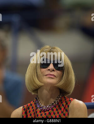 Anna Wintour on day nine of the US Open at the US Open at the Billie Jean King National Tennis Center on September 8, 2015 in New York, USA. Stock Photo