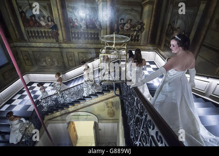 Debutantes queue on the King's Staircase at the Queen Charlotte's Ball ...