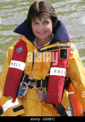 RNLI Lifeboat woman Aileen Jones of Porthcawl lifeboat station, who is the first woman in 116 years to receive an RNLI bravery award. Stock Photo