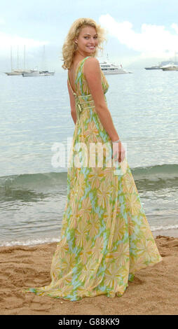 Cannes Film Festival 2005 - The Extra Photocall. Australian model Kristy Hinze. Stock Photo