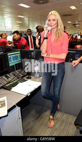 Jodie Kidd takes part in the BGC Annual Global Charity Day at Canary Wharf in London. Stock Photo