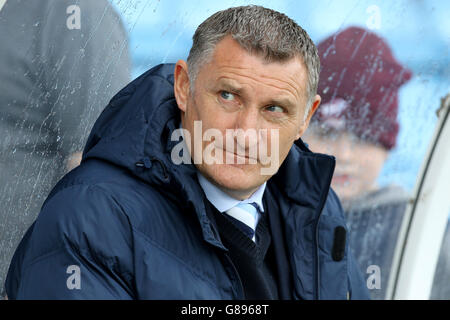 Soccer - Sky Bet League One - Scunthorpe United v Coventry City - Glanford Park. Coventry City's manager, Tony Mowbray Stock Photo