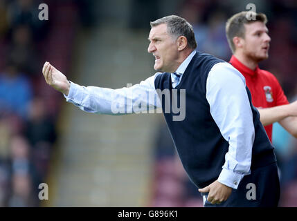 Soccer - Sky Bet League One - Scunthorpe United v Coventry City - Glanford Park. Coventry City's manager, Tony Mowbray Stock Photo