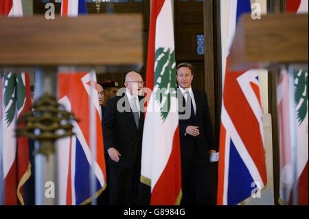 Lebanese Prime Minister Tammam Salam speaks during a press conference ...