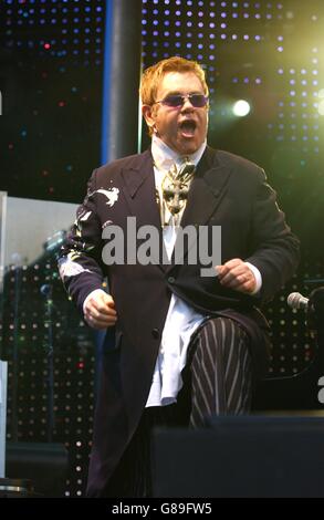 Elton John Concert - Madejski Stadium Stock Photo