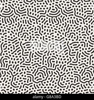 Vector Seamless Organic Jumble Rounded Lines Irregular Pattern Stock Vector
