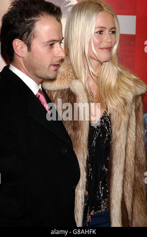 Matthew Vaughan and Claudia Schiffer arrive for the premiere of Mean Machine at the Odeon Kensington. The film produced by Matthew Vaughan is a remake of the 1974 cult classic starring Burt Reynolds. Stock Photo