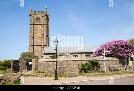 Parish church of St Buryan, Cornwall, England, UK Stock Photo