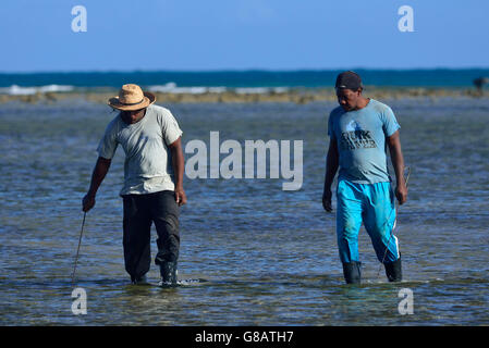 Rodrigues Octopus octopus fishermen, Anse aux Anglais, Rodrigues Stock Photo - Alamy
