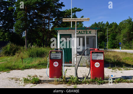 petrol station, Gotland, Sweden Stock Photo