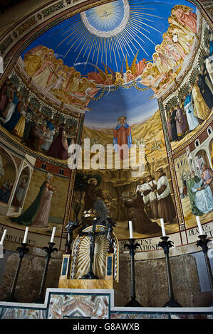 Visitation of the Basilica of the Annunciation in Nazareth, Israel Stock Photo