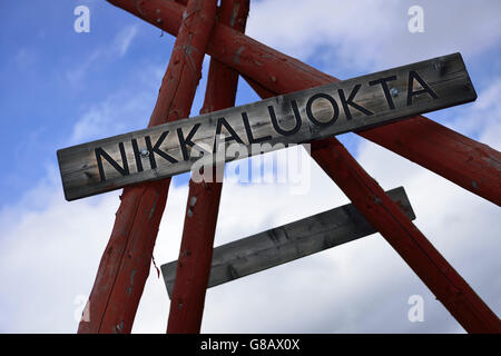 Trekking Nikkaluokta - Kebnekaise Fjaellstation, Lappland, Sweden Stock Photo