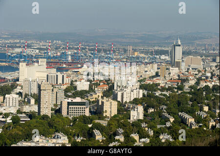 Israel, Haifa, view of the center of the city Stock Photo