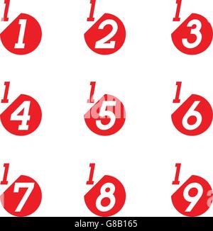 Vector Math Fractions Icons on White Background Stock Vector