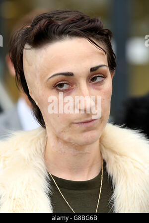 Adele Bellis makes a statement outside Ipswich Crown Court following ...