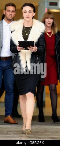 Acid attack court case Stock Photo