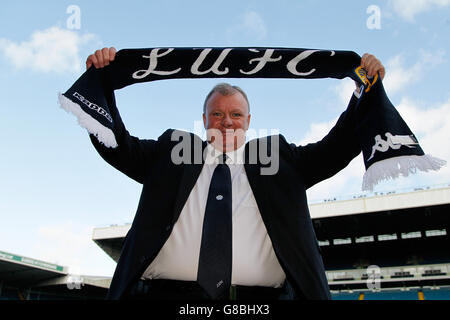 Soccer - Steve Evans Press Conference - Elland Road. Leeds United manager Steve Evans during a press conference at Elland Road, Leeds. Stock Photo