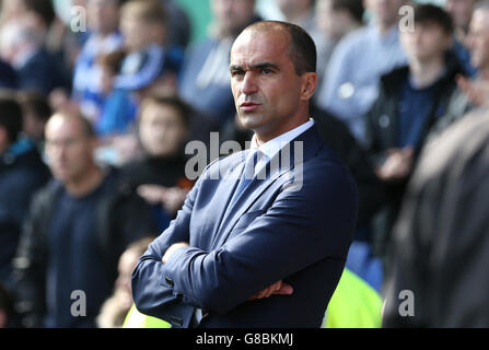Soccer - Barclays Premier League - Everton v Liverpool - Goodison Park. Everton manager Roberto Martinez before the match Stock Photo