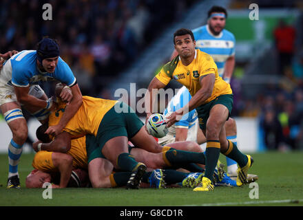 Rugby Union - Rugby World Cup 2015 - Semi-Final - Argentina v Australia - Twickenham Stadium. Australia's Will Genia during the Rugby World Cup, Semi Final at Twickenham Stadium, London. Stock Photo