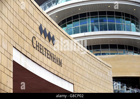 Horse Racing - The Showcase - Day Two - Cheltenham Racecourse. A general view of the Horsewalk Bridge during day two of The Showcase event, at Cheltenham Racecourse. Stock Photo