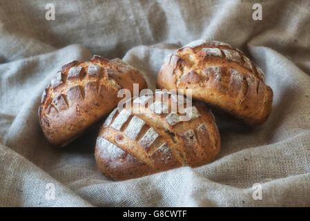 Freshly baked bread loaves. England. UK Stock Photo