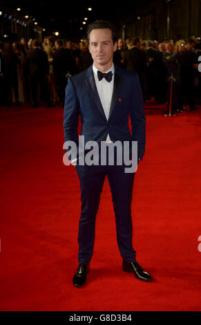 Andrew Scott attending the World Premiere of Spectre, held at the Royal Albert Hall in London. PRESS ASSOCIATION Photo. Picture date: Monday October 26, 2015. See PA Story: SHOWBIZ Bond. Photo credit should read: Anthony Devlin/PA Wire Stock Photo