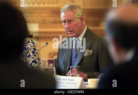 Prince Charles climate change meeting Stock Photo