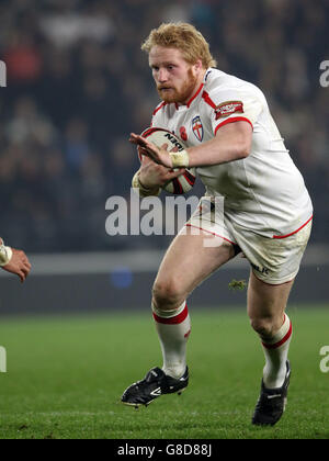 Rugby League - International Test Series - First Test - England v New Zealand - KC Stadium. England's James Graham in action during the International Test Series match at the KC Stadium, Hull. Stock Photo