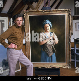 Royalty - Queen Mother Portrait - London Stock Photo