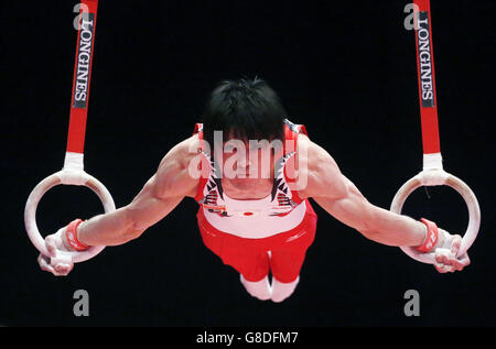 Japan's Kohei Uchimura competes during the Artistic Gymnastics