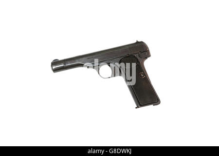 Browning FN Model 1910 cal. 7.65, cut out Stock Photo