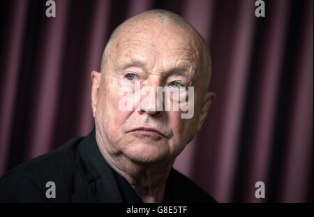 Frankfurt, Germany. 29th June, 2016. German artist Georg Baselitz seen in the exhibition 'Georg Baselitz. The Heroes' at the Staedel art museum in Frankfurt am Main, Germany, 29 June 2016. The monographic special exhibition features some 70 works by the painter. Credit:  dpa picture alliance/Alamy Live News Stock Photo