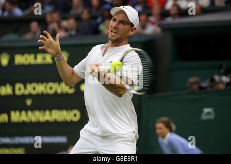 Wimbledon, London, UK. 29th June, 2016. Adrian Mannarino France The Wimbledon Championships 2016 The All England Tennis Club, Wimbledon, London, England 29 June 2016 The All England Tennis Club, Wimbledon, London, England 2016 Credit:  Allstar Picture Library/Alamy Live News Stock Photo