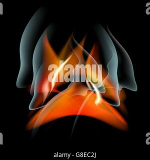 Burn flame fire abstract background. Vector. EPS10 Stock Vector