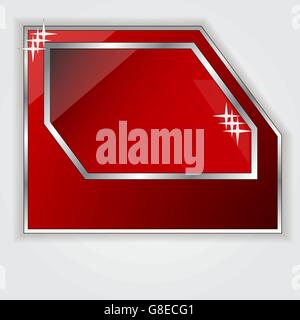 Isolated red frame for your text vector Stock Vector