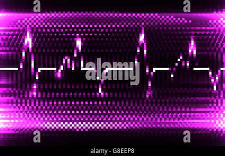 Colorful human heart normal sinus rhythm, electrocardiogram record. Bright and bold design. EPS10 Stock Vector