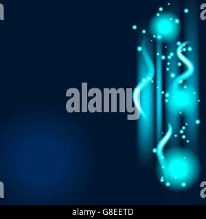 Blurry abstract blue lined light effect background. EPS10 with transparency Stock Vector