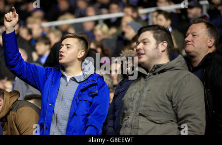 Soccer - Sky Bet Championship - Birmingham City v Blackburn Rovers - St Andrews. Birmingham City fans during 0.0 draw against Blackburn Rovers, during the Sky Bet Championship match at St Andrews, Birmingham. Stock Photo