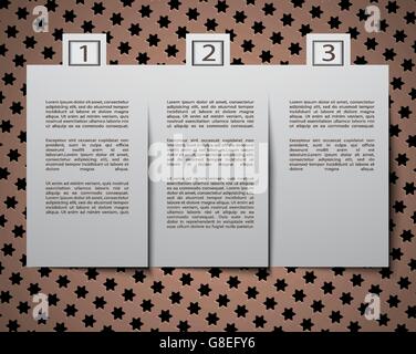 Infographics design with banners template. Cutting paper space for text on  background textured. Vector. Eps10 Stock Vector
