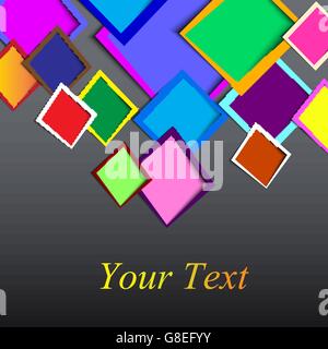 abstract Rounded rectange text boxes with colorful background design vector Stock Vector