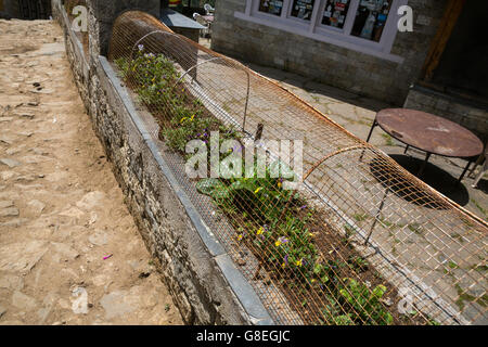 SAGARMATHA, NEPAL-MAY 6: Himalayan village 6, 2016 in Sagarmatha, Nepal. Himalayan village on the track to the Everest base camp Stock Photo