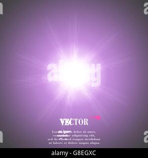 Abstract blurry background with overlying semi transparent circles, light effects and sun burst. Vector. EPS10 Stock Vector