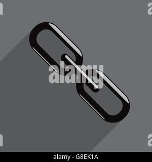chain link icon. Flat design style. Vector illustration Stock Vector