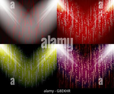 set of abstract colored background spotlights with place for your text Stock Vector