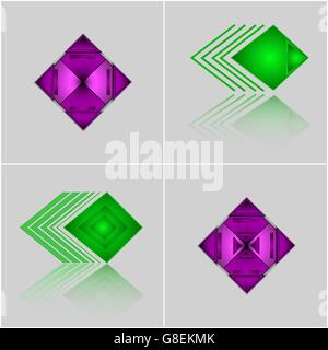 set of Abstract Geometric Triangle Pattern for your design. Stock Vector