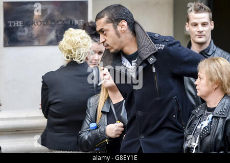 Donovan Demetrius, 30, leaves Bristol Crown Court, at the close of the Becky Watts murder trial, after being acquitted of assisting an offender. Stock Photo