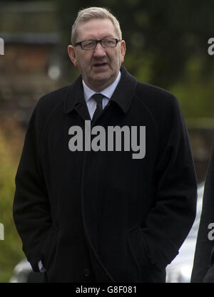 Michael Meacher funeral Stock Photo