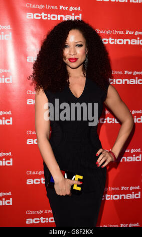 Natalie Gumede attending the Winter Comedy Gala in aid of ActionAid at the Grand Connaught Rooms in London. Stock Photo